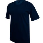 CAMISETA ALGODON/ELASTANO CUELLO EN V - AZUL MARINO