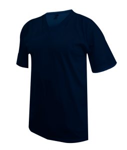 CAMISETA ALGODON/ELASTANO CUELLO EN V - AZUL MARINO